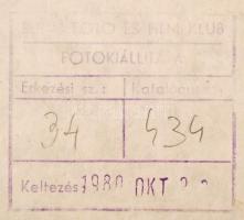 cca Zsigri Oszkár (1933-?): Kenus, feliratozott vintage fotóművészeti alkotás, kasírozva, 24x40 cm