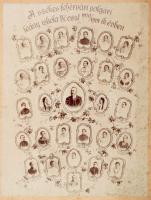 1901 Székesfehérvár, a Polgáti leány iskola végzős diákjainak tablója, 29 nevesített portréval, Fodo...