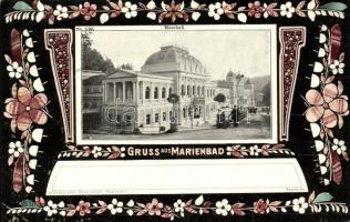 Marianske Lazne, Marienbad; Moorbad / mud spa, L.V. Enderssche Kunstanstalt floral litho (EK)