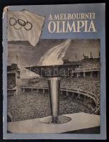 1956 A Melbournei Olimpia ismertető füzet sok képpel 64p., hibás sarokkal, 30x23cm