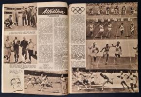 1956 A Melbournei Olimpia ismertető füzet sok képpel 64p., hibás sarokkal, 30x23cm