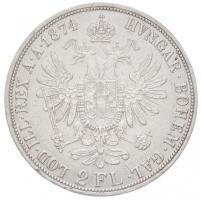 Ausztria 1874. 2Fl Ag "Ferenc József" (24,66g) T:2- kis ph. / 
Austria 1874. 2 Florin Ag ...