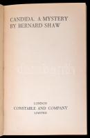 Shaw, Bernard: Candida. A Mystery. London, 1931, Constable and Co. Ltd. Vászonkötésben, jó állapotban.