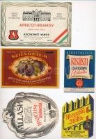 10 vegyes ital és sörcímke:/ Vintage beer labels
