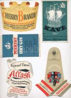 10 vegyes ital és sörcímke:/ Vintage beer labels