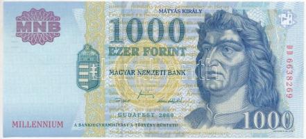 2000. 1000Ft DD Millenium T:I /  Hungary 2000. 1000 Forint DD Millenium C:UNC Adamo F55B3