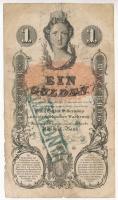 1858. 1G UNGILTIG felülbélyegzéssel T:III- apró lyukak és szakadások /  Austrian Empire 1858. 1 Gulden with UNGILTIG overprint C:VG small holes and tears  Adamo G87B, Kodnar 91b