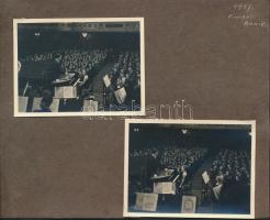 1937 Fischer Annie(1914-1995) zongorista hangversenye a Zeneakadémián, 8 db kartonra ragasztott fotó...