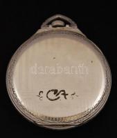 Szecesziós díszítésű, másodpercmutatós fém Tiega  zsebóra, működik, bruttó: 45.9 gr. /
Art-nouveau ...