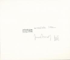 1983 Jankovszky György(1946-): New York, World Trade Center, feliratozva, aláírt, pecséttel jelzett,...