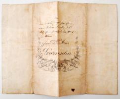 1873 Katonai tartalékos főorvosi kinevezés, pp.2, kissé viseltes állapotban, 42x28cm