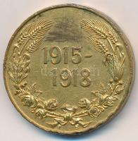 Bulgária ~1933-1939. "Európai Háborús Emlékérem 1915-1918" aranyozott Br kitüntetés, fül n...