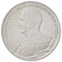 1938. 5P Ag "Horthy Miklós" jelzetlen próbaveret (25,14g) T:1-,2 felületi karcok, apró ph. Csak 60db! RR! /  Hungary 1938. 5 Pengő "Miklós Horthy" trial strike without mark (25,14g) C:AU,XF slightly scratched, tiny edge error Only 60pcs! RR! Huszár: 2242., Adamo P8.2