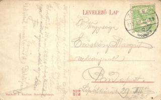 Besztercebánya, IV. Béla király tér Schäffer J. József üzletével; Machold F. kiadása / Bela Square, ...