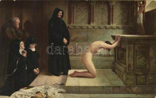 Renunciation / Erotic nude art postcard s: Philip Hermogenes Calderon