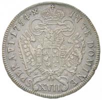 Ausztria 1754H-A 17kr Ag "I. Ferenc" (5,84g) T:2,2- ph. / 
Austria 1754H-A 17 Kreuzer Ag ...