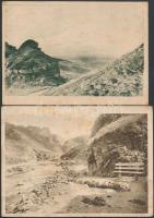 6 db RÉGI megíratlan orosz képeslap; hegyek, sziklák / 6 pre-1945 unused Russian postcard; mountains...