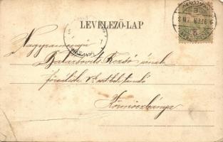 Selmecbánya, Banska Stiavnica; Óvár, kiadó Ernst Zsigmond üzlete. Szerencsepatkó díszítés / lucky ho...