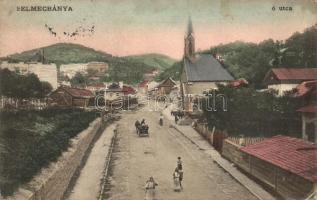 Selmecbánya, Banska Stiavnica; Alsó utca, templom, fűrész telep; kiadja Grohmann / street, church, saw mill