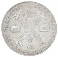 Olasz Államok / Milánó 1796M Tallér Ag "II. Ferenc" (29,24g) T:2,2- / 
Italian States / M...