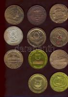 Románia 26db modern főleg nagyalakú filatéliai ill. filatéliai-numizmatikai emlékplakett (Br, kevés ...