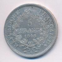 Franciaország 1848A 5Fr Ag (24,84g) T:2
France 1848A 5 Francs Ag (24,84g) C:XF
Krause KM#756.1