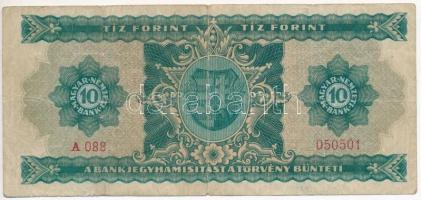 1946. 10Ft T:III- / 
Hungary 1946. 10 Forint C:VG 
Adamo F1