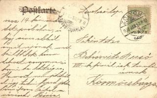 Abersfeld, Schule und Kirche, Gasthaus zum Ross. v. Joh. Gg. Zier / school, church, hotel (EK)