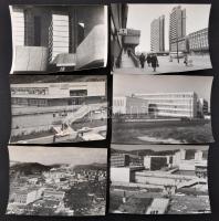 cca 1970 Salgótarján 14 db feliratozott MTI sajtófotó érdekes városképek, művészi jellegű fotók 12x18 cm
