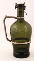 Dreher nagy sörös palack, porcelán dugóval, fém szerelékkel, apró csorba a szájon, kb 3 literes, m:37 cm