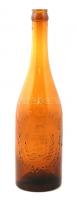 cca 1900 sörös palack Temesvári polgári serfőzde felirattal, szájon csorba, 0,55 l, m:28 cm