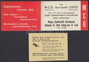 1935 Magyar Cipőkészítők Szövetkezetének kinyitható reklámos szórólapja