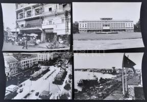 cca 1970 Vietnám Ho Shi Min város 4 db feliratozott MTI sajtófotó érdekes városképek / Vietnam Ho Shi MIn city 4 press photos 12x18 cm