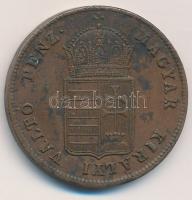 1848. 1kr Cu T:2 korrozió Adamo B1