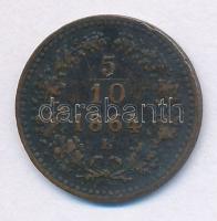 1864B 5/10kr Cu T:2,2- Adamo M3