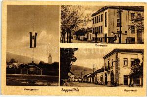 Nagyszőllős, Vinohragyiv; Országzászló, ipartestület, Royal szálló / Hungarian national flag, guild's house, hotel