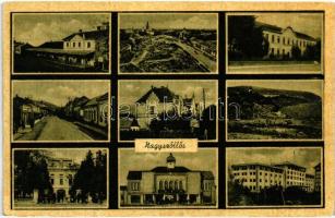 Nagyszőllős, Vinohragyiv; Vasútállomás, mozaiklap / railway station, multi-view postcard (EK)