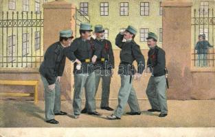 K.u.K. military art postcard, soldiers, B.E.W.I. 929-1. (EK)