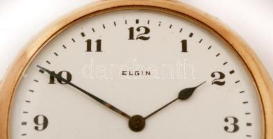 cca 1920 Elgin aranyozott zsebóra, másodperc mutatóval, díszes hátlappal, működik. /
cca 1920 Elgin...