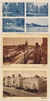 19 db RÉGI magyar városképes lap, vegyes minőségben / 19 pre-1945 Hungarian town-view postcards, mixed quality