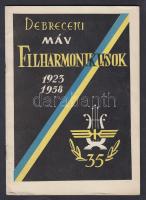 1958 A Debreceni MÁV Filharmonikusok (1923-1958) jubileumi műsorfüzete, 19p