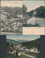 Ausztria - 9 db régi városképes lap + 1 kabintefotó Grazról / collection of 9 Austrian postcards and a cabinet photo of Graz
