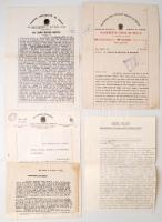 1961-65 Brazil közjegyzői iratok pecséttel és okmánybélyeggel, 4db+1db fordítás