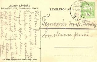Budapest VIII. Bodó Kávéház, belső; József körút 52. (EB)