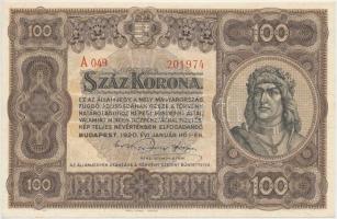 1920. 100K "Orell Füssli Zürich" (5x) sorszámkövetők T:I,I- kis sarokhajlások /
Hungary 1...