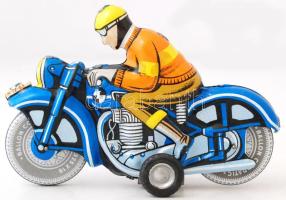 cca 1980 Motoros. Lemezárugyári játék eredeti dobozában, újszerű állapotban  / Vintage Hungarian toy