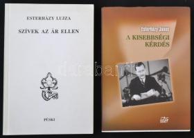 Esterházy János: A kisebbségi kérdés. Válogatott írások, beszédek, interjúk. Budapest, 2000, Ister. Kiadói papírborítóban fedőborítóval + Esterházy Lujza: Szívek az ár ellen. Bp., 1991, Püski. Kiadói papír kötésben