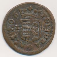 1706K-B Rézpoltúra "II. Rákóczi Ferenc" (2,60g) T:2-,3 Hungary 1706. Poltura "Francis II Rákóczi" Kremnitz (2,60g) C:VF,F Huszár: 1549., Unger II.: 1139.a