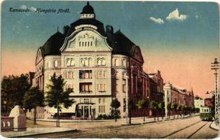 Temesvár, Timisoara; Hungária fürdő, villamos / spa, tram