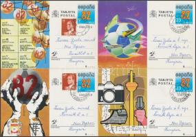 1982 Labdarúgó világbajnokság, Spanyolország - 4 db képeslap / 1982 FIFA World Cup in Spain - 4 postcards